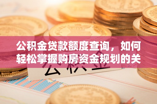 天元公积金贷款额度查询，如何轻松掌握购房资金规划的关键