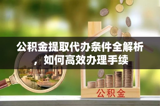天元公积金提取代办条件全解析，如何高效办理手续