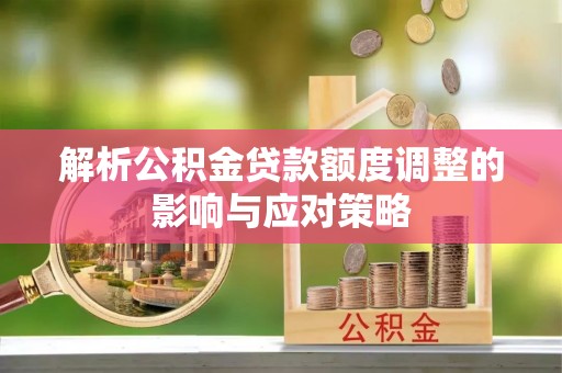 天元解析公积金贷款额度调整的影响与应对策略