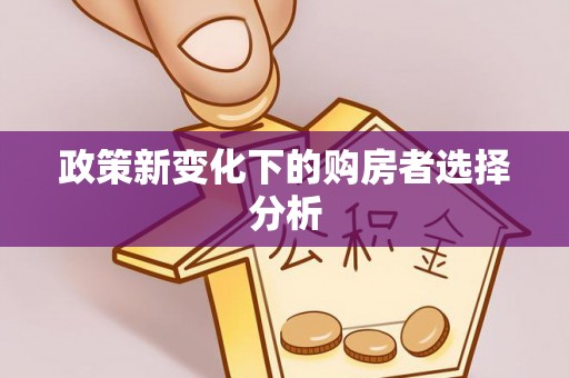 天元政策新变化下的购房者选择分析