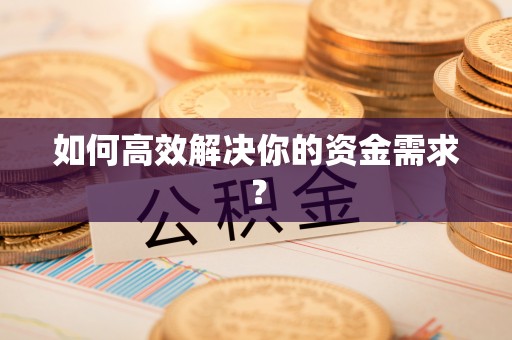 天元如何高效解决你的资金需求？