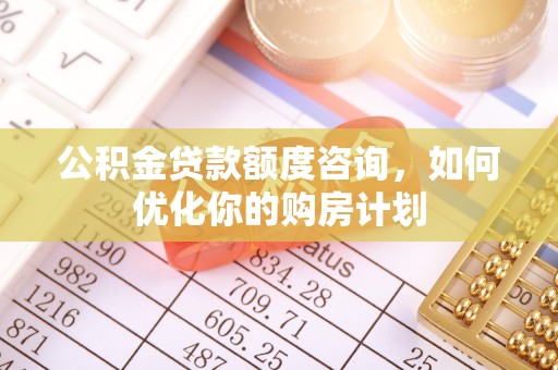 天元公积金贷款额度咨询，如何优化你的购房计划