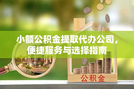 天元小额公积金提取代办公司，便捷服务与选择指南